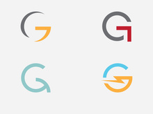 initials G logo icon Vector  design template