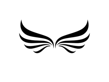 Black wing falcon bird logo preview picture