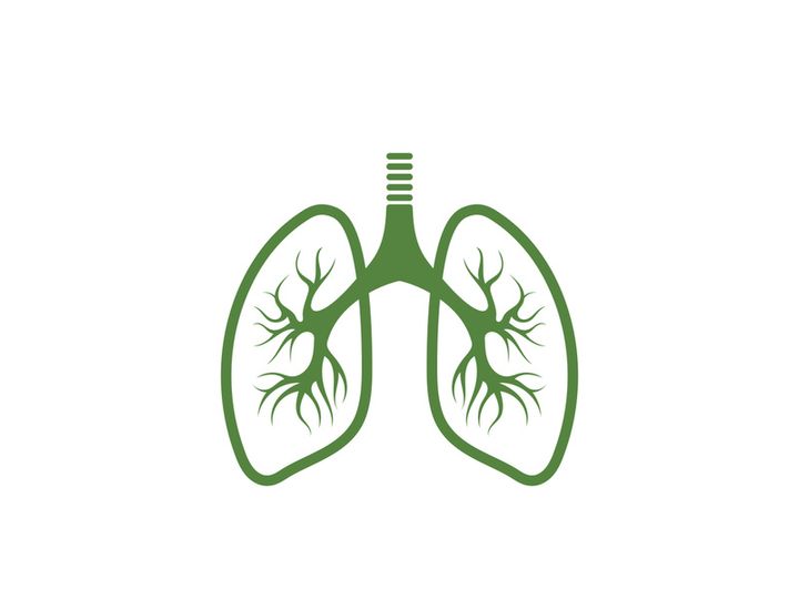 Lung icon logo for medical design