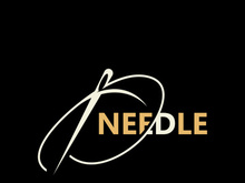 Needle and thread Sewing logo outline combination Line flat design template Simple icons. Concept tailor illustration