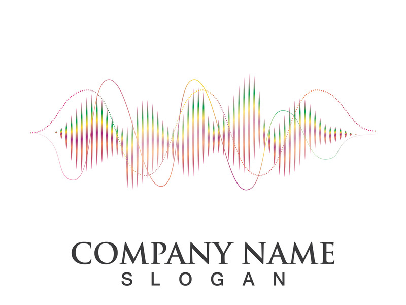 Sound waves vector illustration design template