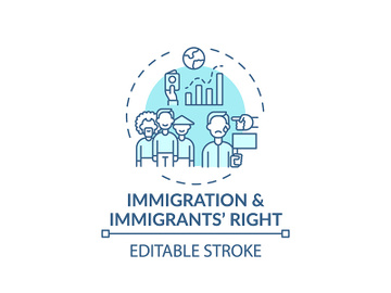 Immigration and immigrants right concept icon preview picture
