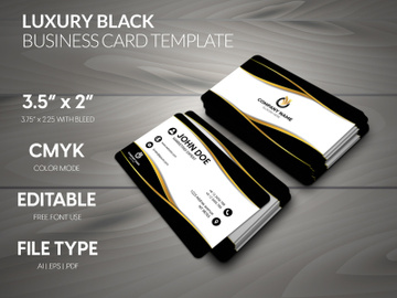 Luxury Black Business Card preview picture