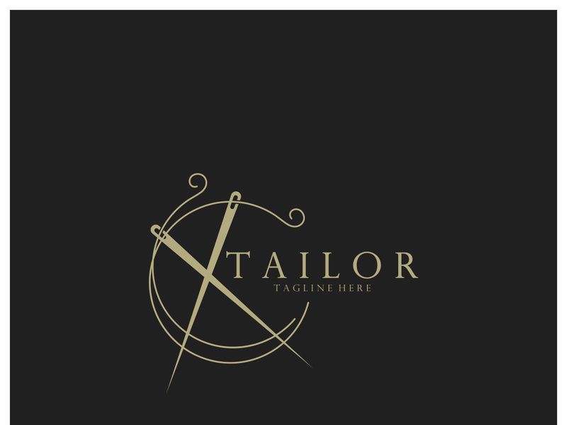 tailor logo icon illustration template combination of buttons for clothes, thread and sewing machine, for clothing product design, convection companies, fashion in vector form