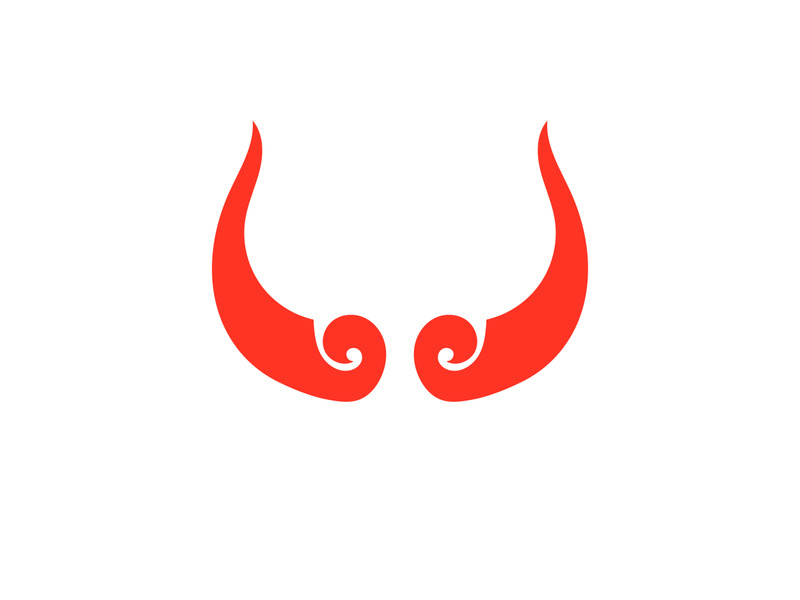 Devil horn red logo icon