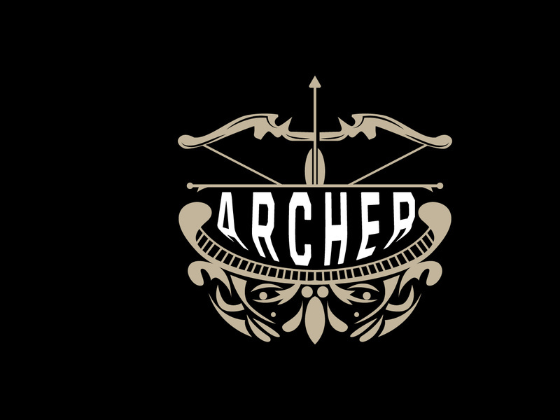Archer Logo, Archery Arrow Vector, Elegant Simple Minimalist Design