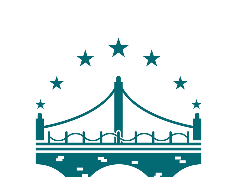 Bridge logo icon design and business symbol template