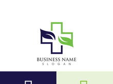 hospital logo and symbol Template, Green logo vector