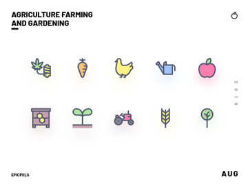 Agriculture, Farming and Gardening Icons preview picture