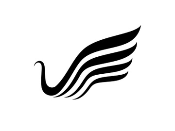 Black wing falcon bird logo preview picture