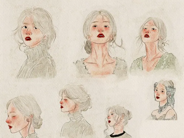 Elegant Line Art Portrait Collection – 10 Artwork Bundle (EPS + JPEG)