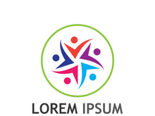 People social community logo design with creative idea