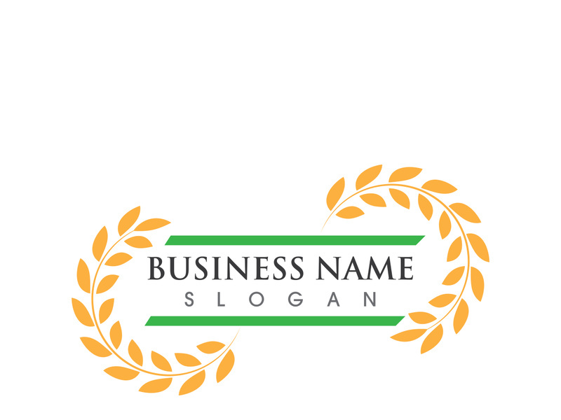 Agriculture wheat logo and symbol vector