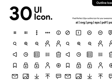 30 UI Line Icon preview picture