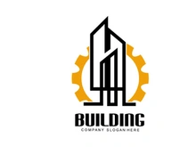 City Building Construction Logo Design Premium Quality Line Vector Illustration
