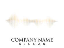 Sound waves vector illustration design template