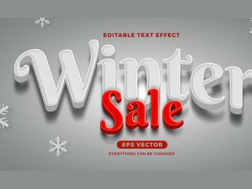 Sale editable text effect style vector preview picture