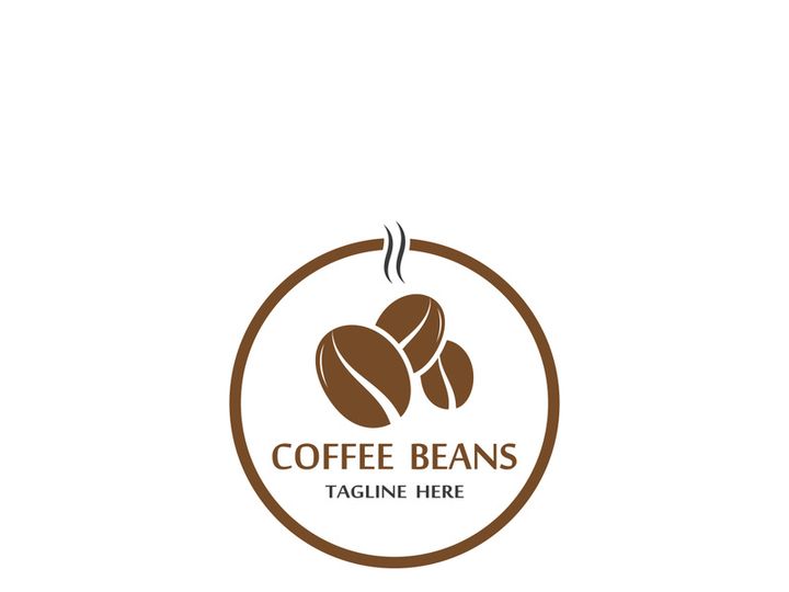 Premium coffee bean logo design.