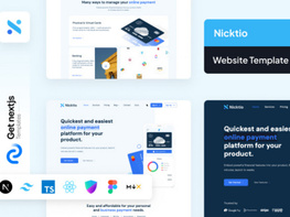 Nicktio NextJS Tailwind Website Template preview picture
