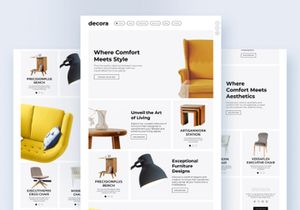 Decora | Furniture Landing Page UI Kit