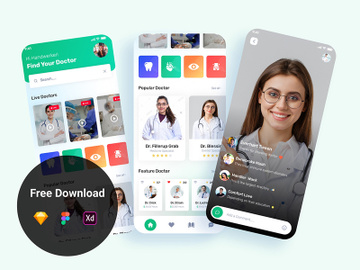 Doctor App UI (Home Screen) preview picture