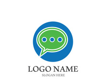 Speech bubble icon logo template vector illustration