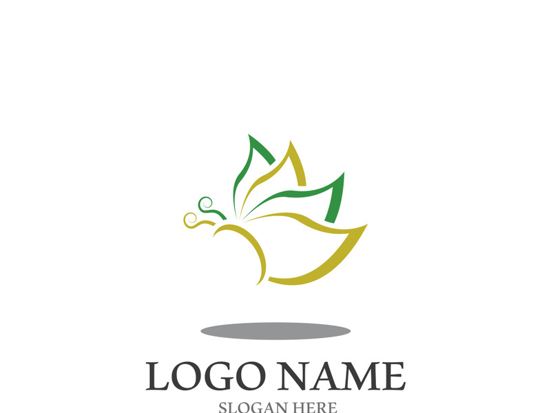 Butterfly logo icon vector design illustration