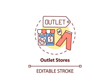 Outlet stores concept icon preview picture
