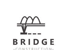Minimalist Bridge logo suitable for building and construction workers vector design