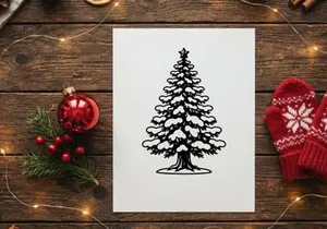 Árbol de Navidad decorativo con acentos de nieve para celebraciones festivas