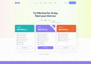 Fillool - Páginas de destino SaaS & Apps Modelo Figma