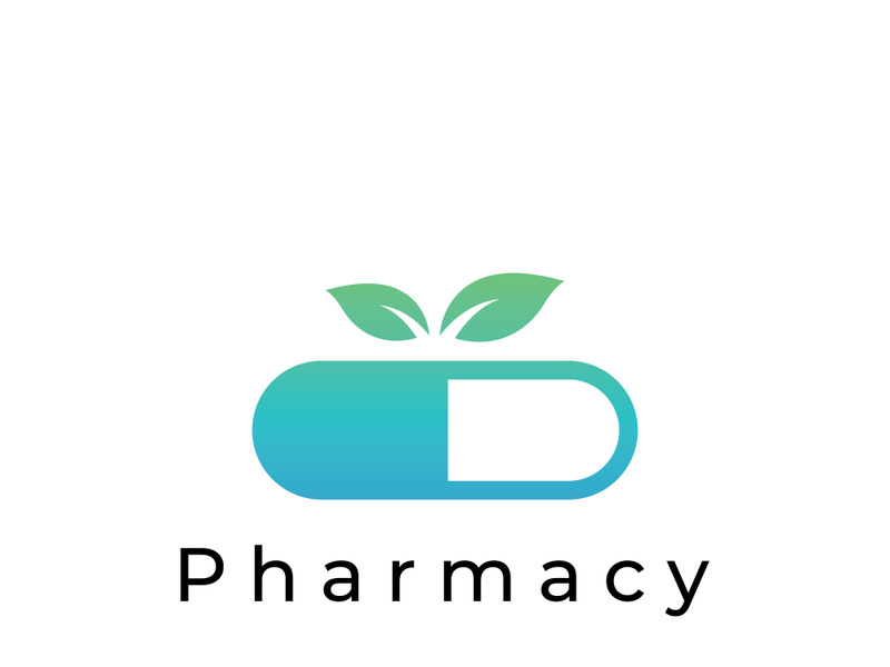 Pharmacy health abstract logo.