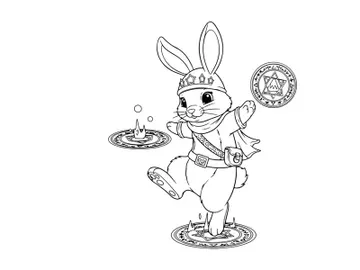 Easter bunny chef cooking vector illustration flat design preview picture