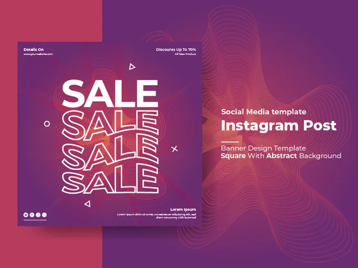 Social media post template