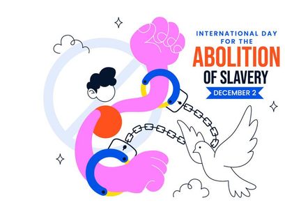 Ilustración del Día Internacional para la Abolición de la Esclavitud