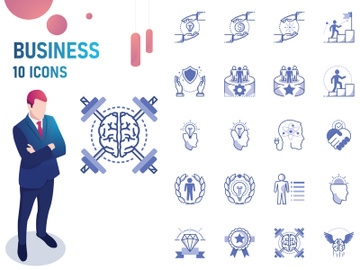 Bleu : Business And Finance IconSet preview picture