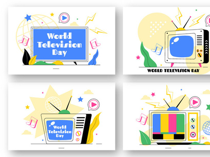 10 World Television Day Illustration