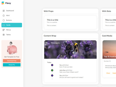 Flexy Free Vuejs Vuetify Admin Template