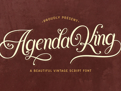 Agenda King - Vintage Script Font