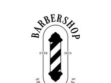 Barbershop logo vintage, retro, haircut, shaving, with scissors, shaving pole, comb, razor. for business, emblems, labels, barber shops, badges.