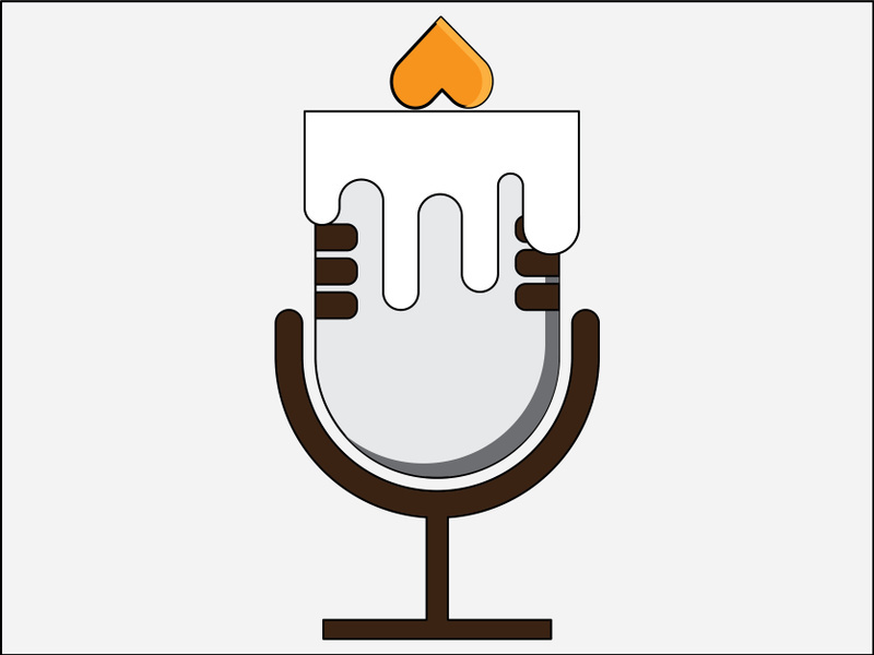 Unique Candle Microphone Design in Adobe Illustrator! 🎨✨