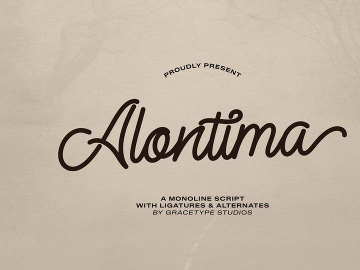 Alontima | Monoline Script