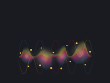 Sound waves vector illustration design template
