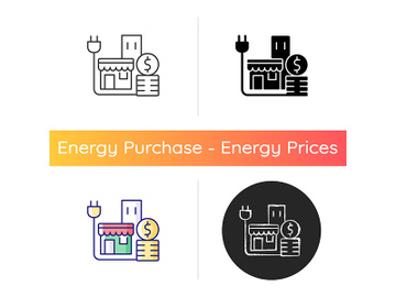 Energy price for commercial customer icon preview picture