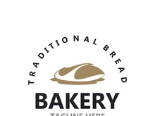 Bread Vintage style Logo Design Vector, label product Bake shop Homemade template