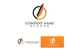 Feather pen sign Business logo vector icon
