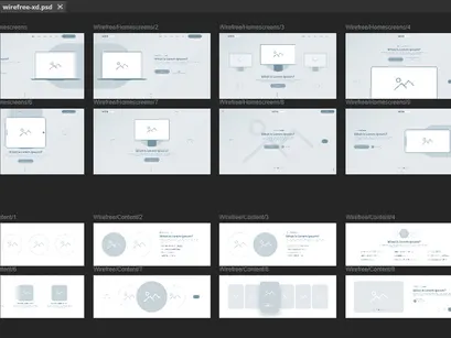 [Free] Wireframe UI Kit - Adobe XD