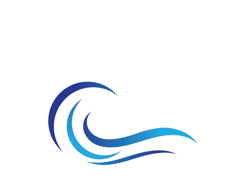 Water wave icon vector illustration design logo