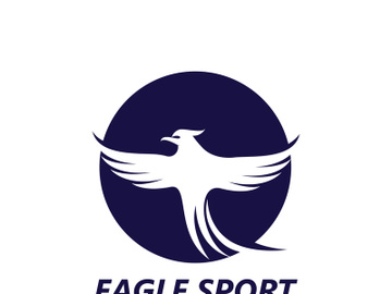 Eagle wing logo design vector image template preview picture