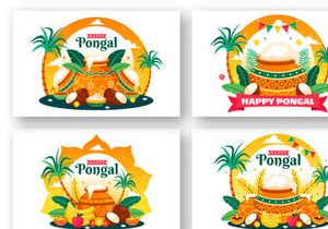 12 Happy Pongal Celebration Illustration